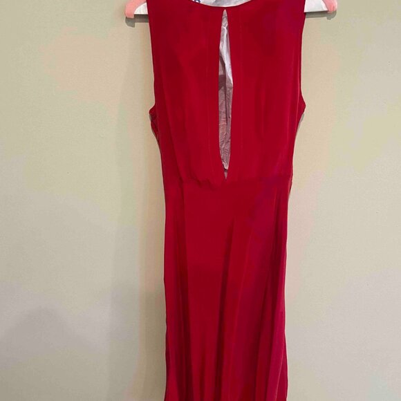 Imitation of Christ - 100% Silk Red dress - back sexy opening - size 6 - Picture 6 of 8